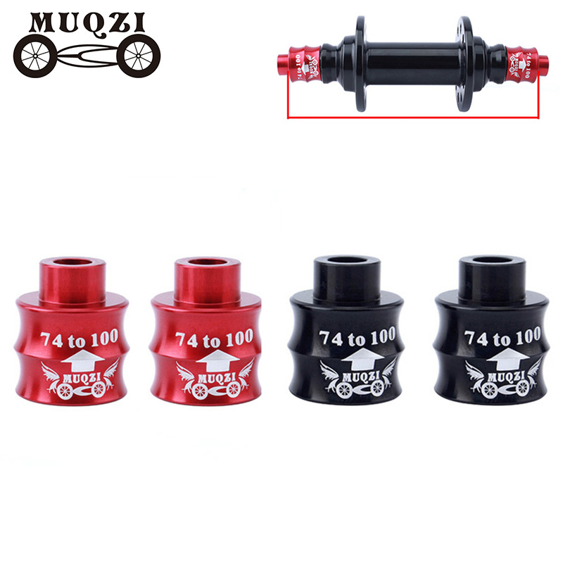 MUQZI 1 Pair Bicycle Hub Extension Seat 74mm To 100mm Front Fork Hubs Adapter Converter MTB Road Bike Parts