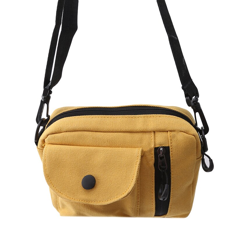 Streetwear Vrouwen Tas Packs Kleine Rits Vierkante Beurszakken Telefoon Schouder Crossbody Tas Borst Handtas: yellow