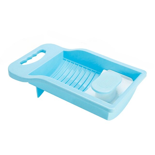 Tragbare Mini Waschbrett Schnell Waschen Waschmaschine Kunststoff Wäsche Wanne für Waschen Socken Unterwäsche Haushalt Nicht-Unterhose Washtub: Blau