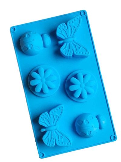 Siliconen bakvorm hittebestendig oven zeep mold vlinder lieveheersbeestje bloem vormige bad zeep maken silicone mold