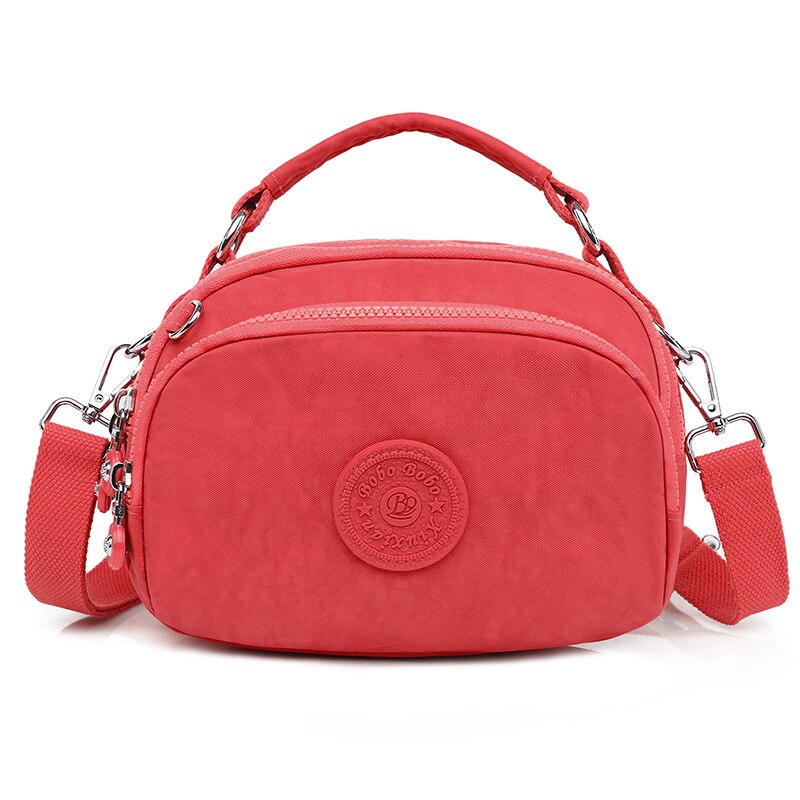 Frauen Schulter Tasche Reine Farbe lässig Tote Tasche Leinwand Handtasche Reißverschluss Bote umhängetaschen женская сумка bolsa: Rose Farbe