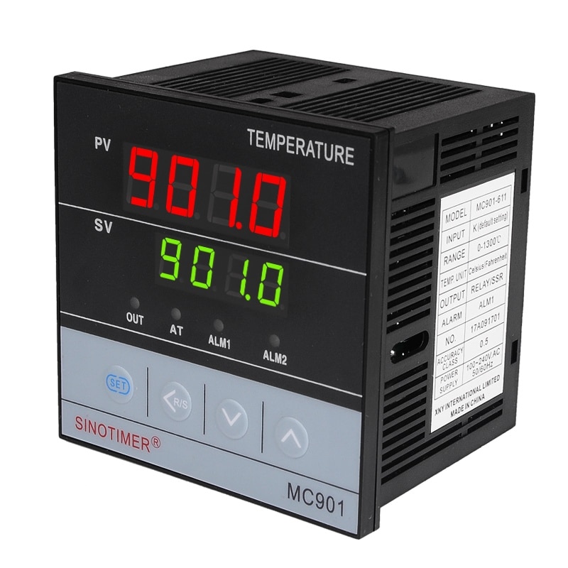 Temperature Controller Universal Input PT100 K Thermocouple Digital PID SSR Relay Output for Heat Cool with Alarm Fahrenheit