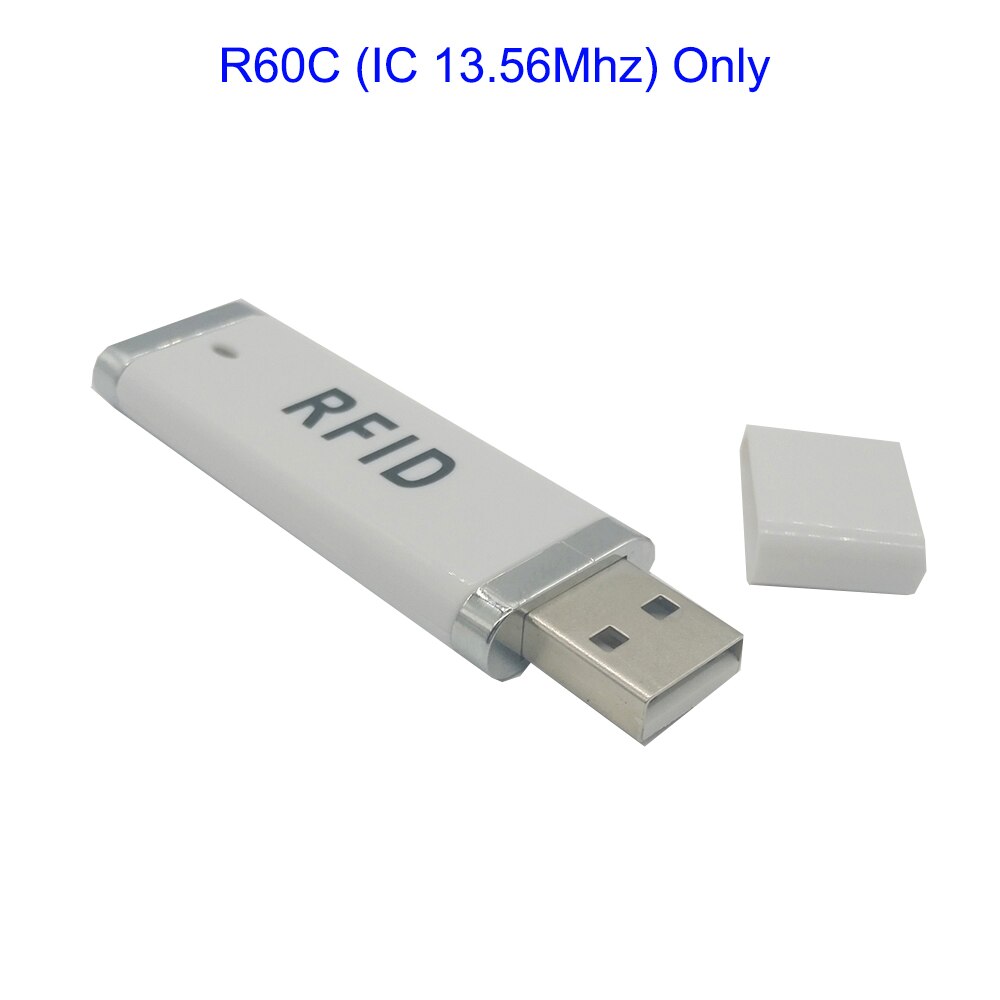 Adjustable Mini Portable 125Khz 13.56Mhz Proximity Smart EM Card USB ID Rfid Card Reader for Micro USB USB C Phoner: R60C IC 13.56mhz
