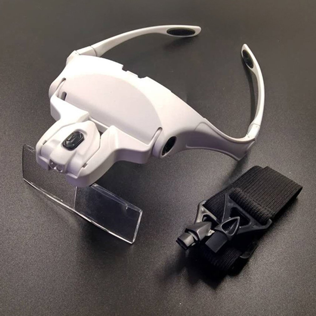 Portable spectacle magnifier With LED lamp 5 different magnification lenses for the elderly ABS 5 acrylic lenses