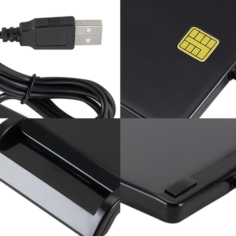 USB Smart Card Reader – For ATM, CAC, IC, ID, SIM Cards – Works With Windows & Linux