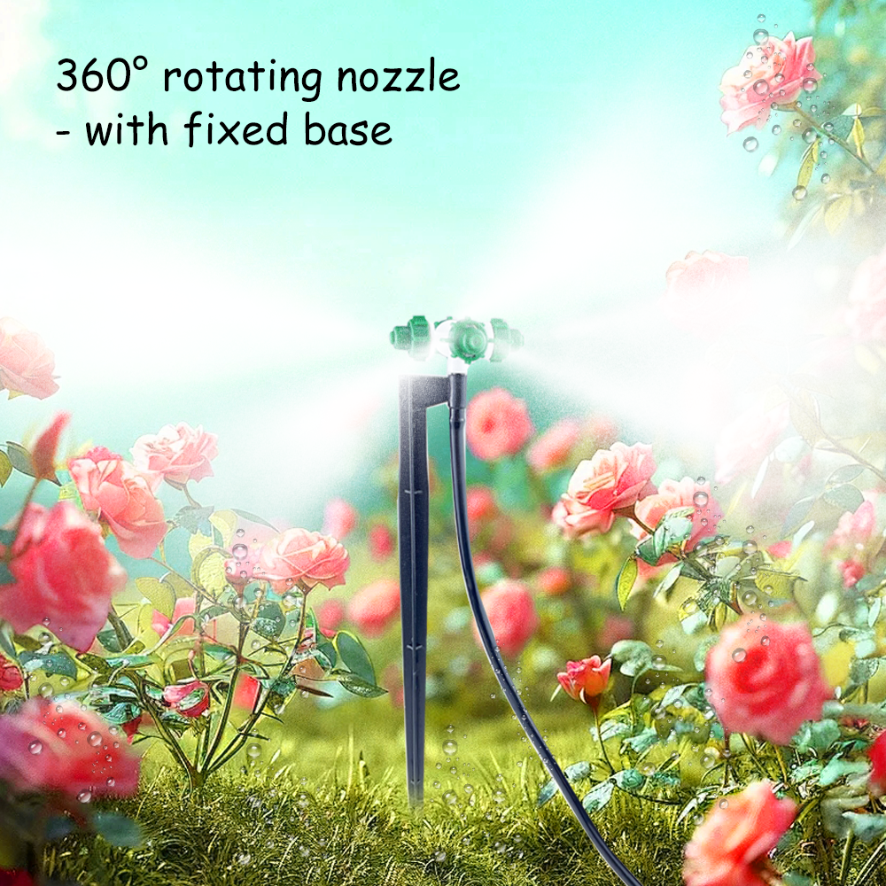 360 ° Refractie Sprinklers Tuin Vernevel Nozzles 1/4 ''Weerhaak Connector Micro Druppel Irrigatie Spray Voor Kas 4/7Mm Slang