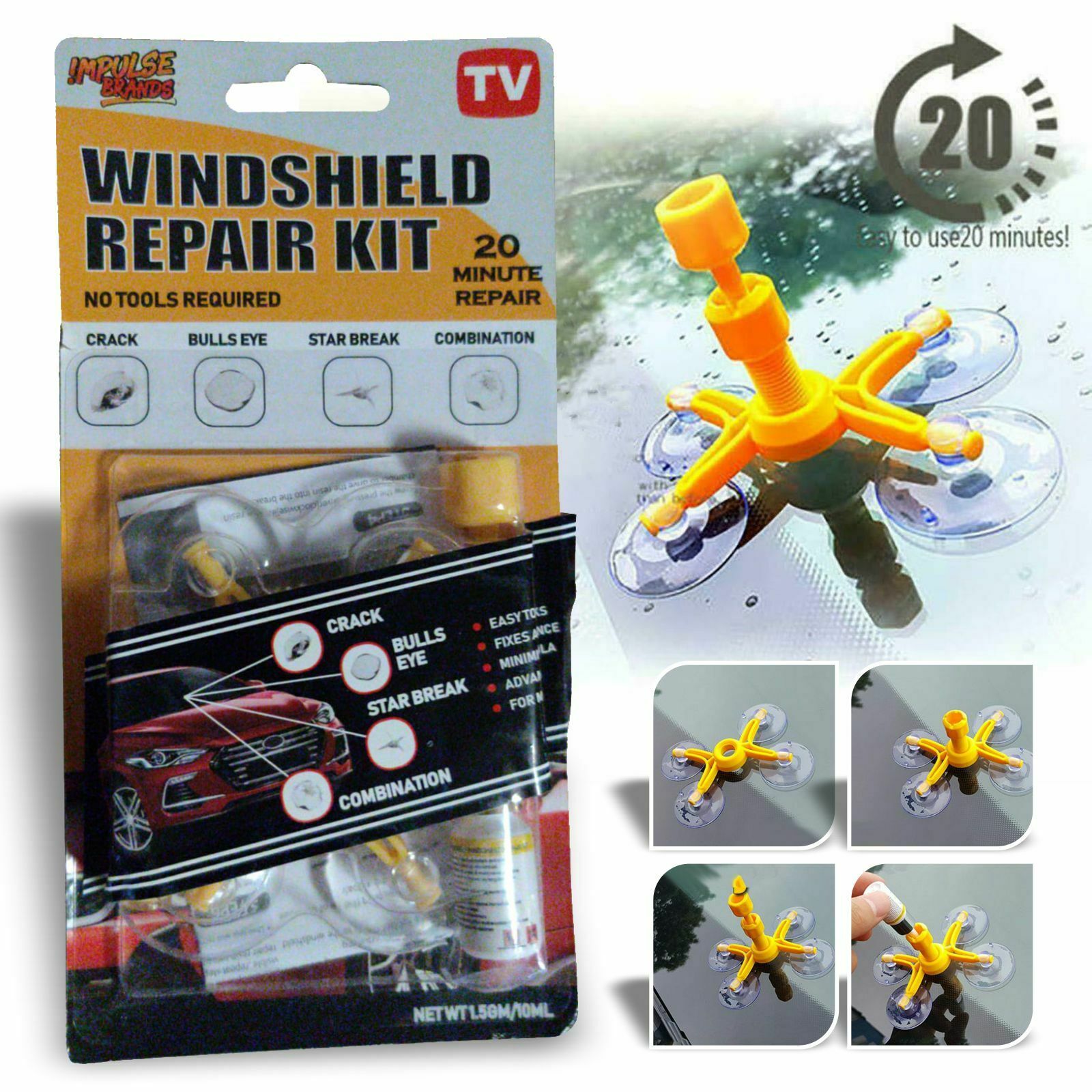 DIY Premium Car Windscreen Repair Kit Chip Window Screen Crack Windshield Glass