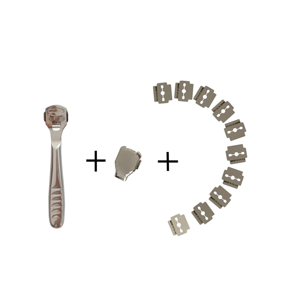 Stainless Steel Foot Skin Shaver Corn Cuticle Cutter Remover Rasp Pedicure File Foot Callus 10 Blades Foot Care Tool