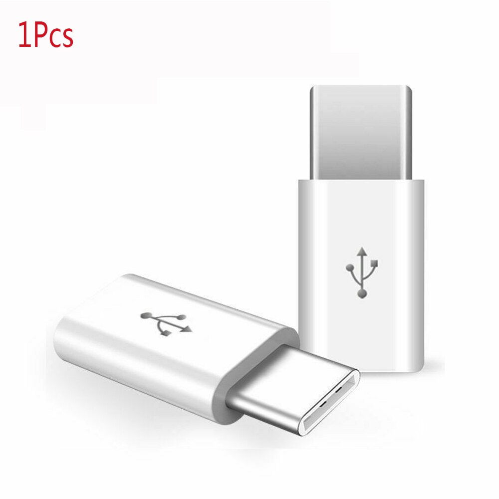 1 kpl micro usb type c naaras-uros sovitin muunnin micro-b-usb-c liitin latauskaapeli matkapuhelin tarvikkeet: Valkoinen