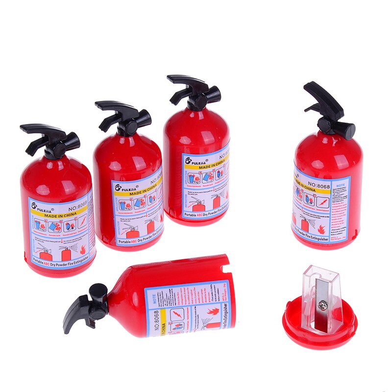 1Pc Fire Extinguisher Plastic Stationery Pencil Sharpener Student Kids Pencil Sharpener