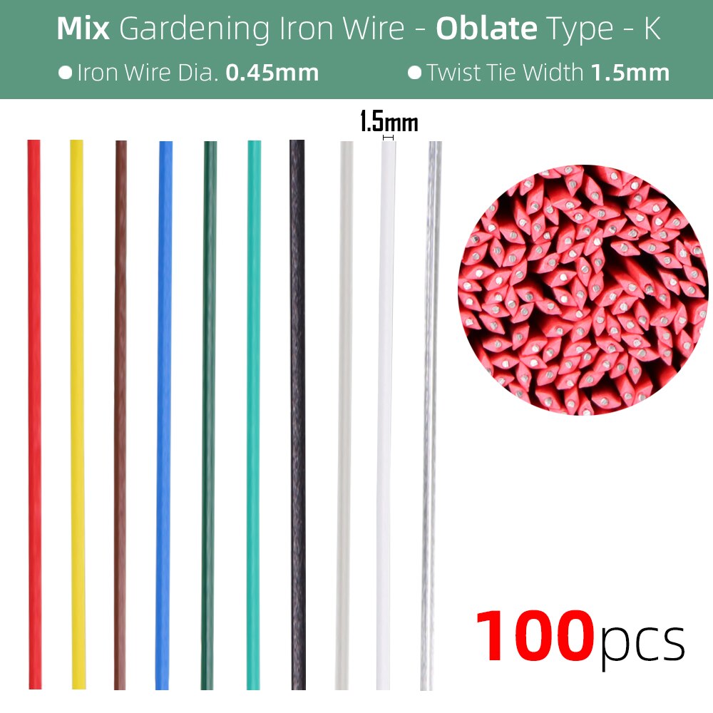 Câble torsadé de jardin en plastique, 10/12/15/20CM, cordon de Support de plante, de vigne grimpante, Ligature, fil d&#39;alimentation fixe multifonction: 12cm / Mixed 100pcs