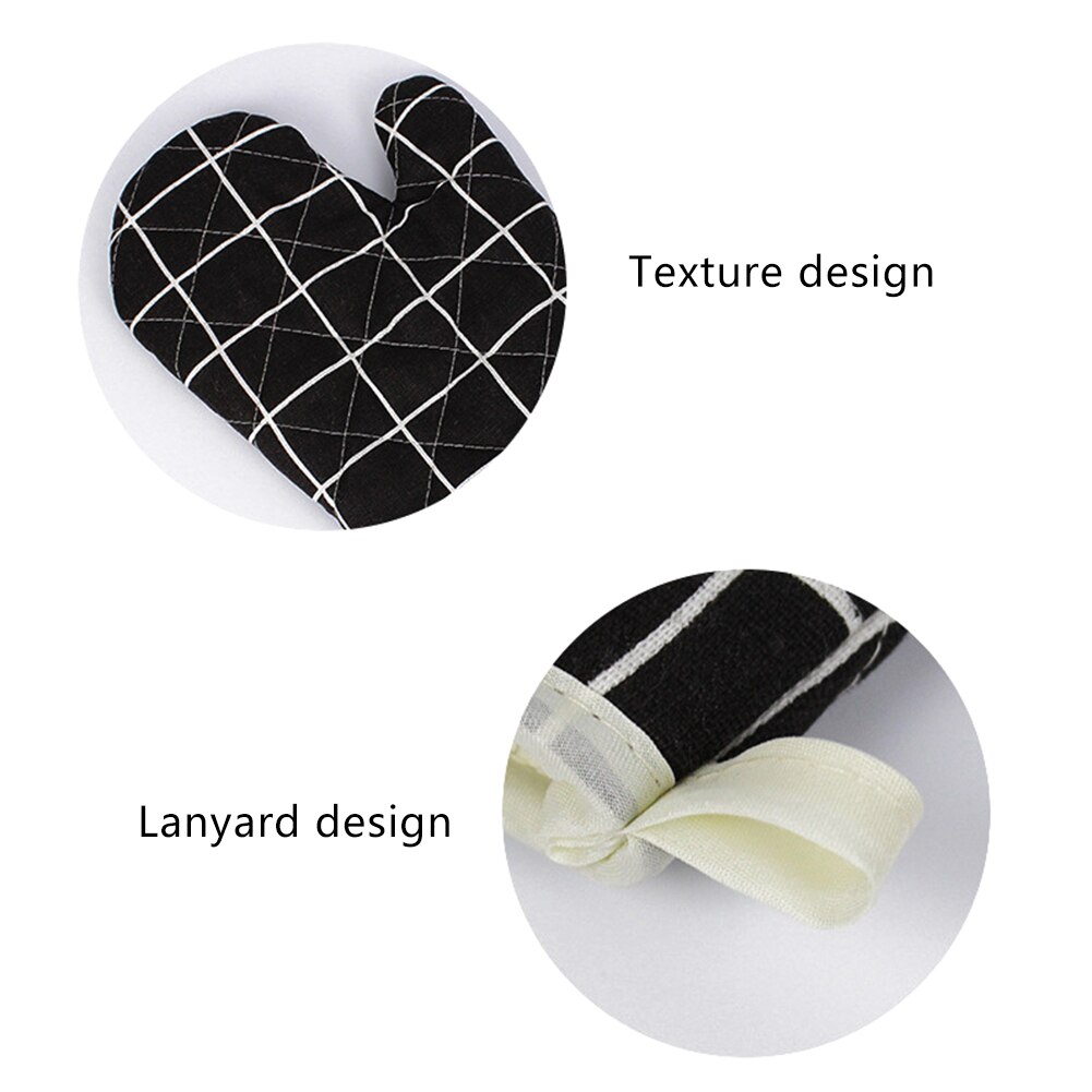 Guante de algodón para el horno guantes antideslizantes aislantes antideslizantes para cocina guante de horno microondas