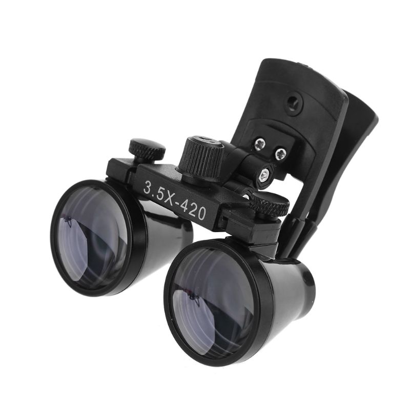 2,5x3,5 x Lupe Fernglas Lupen mit Brille Brille/Clip Metallrahmen mit Aufbewahrung beutel artikel