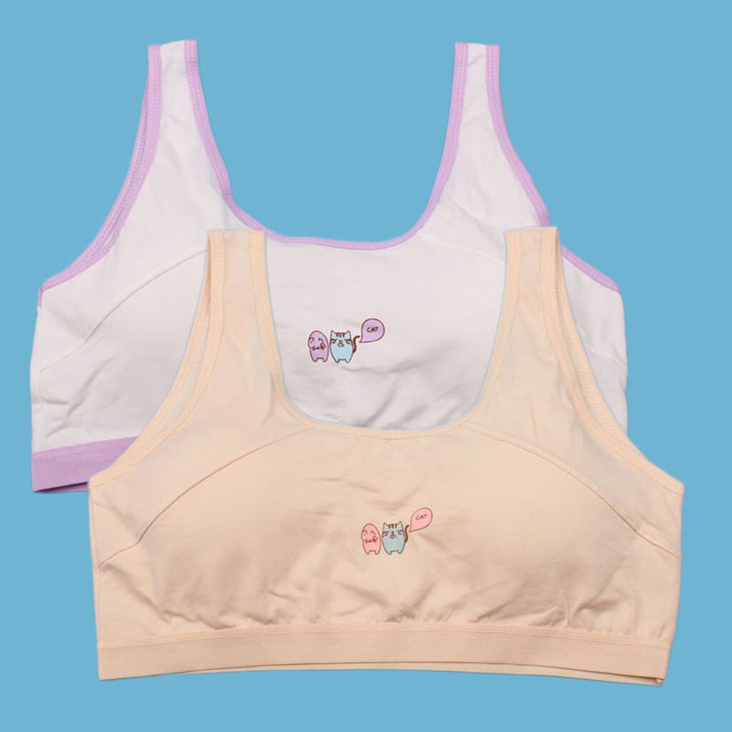 Kids Girls Underwear Foam Bra Vest Children Underclothes Sport Undies Clothes Cotton Soft Brassiere Sport Girl Bras For Teen