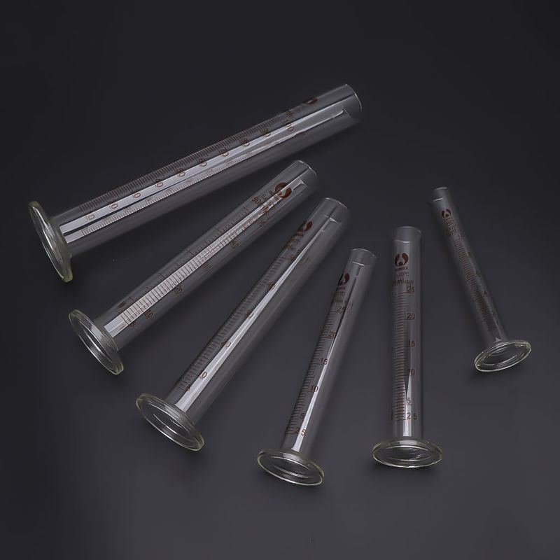 10Ml 25Ml 50Ml 100Ml Cilinder Meten Lab Glas Maatbeker Container Chemie Cilinder