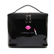 Pu Leder Kosmetik Tasche Fall Für Frauen Pinsel Veranstalter Make-Up Tasche Reise Veranstalter Große Tragbare Make Up Schönheit Fall Box taschen