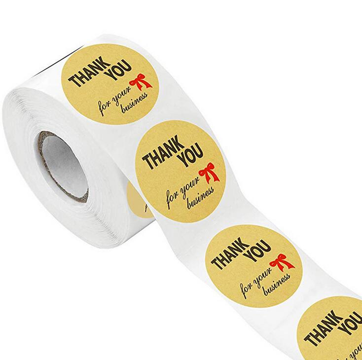 DHL or FEDEX 20 roll Round Gold Silver THANK YOU Stickers seal labels 500 Labels stickers Bicycle sticker: M