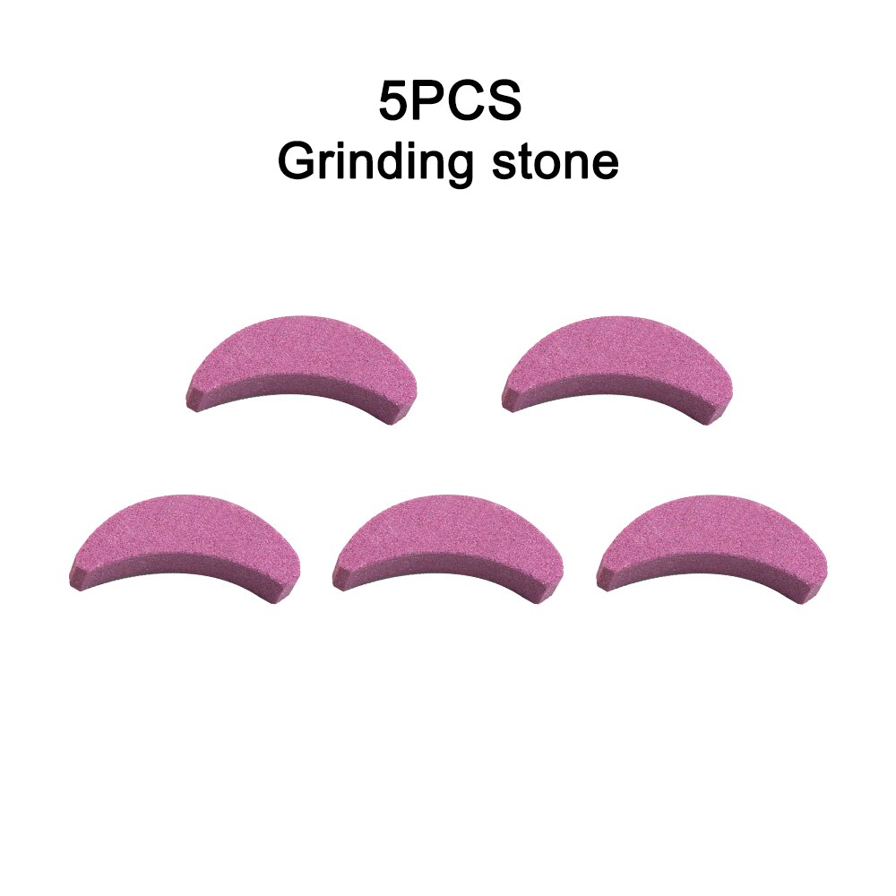 Portable Chainsaw Teeth Sharpener Durable Easy Sharp Chain Saw Bar-Mount Fast Grinding Chain Sharpen Chainsaw Woodworking Tools: 5Pcs Grinding stone