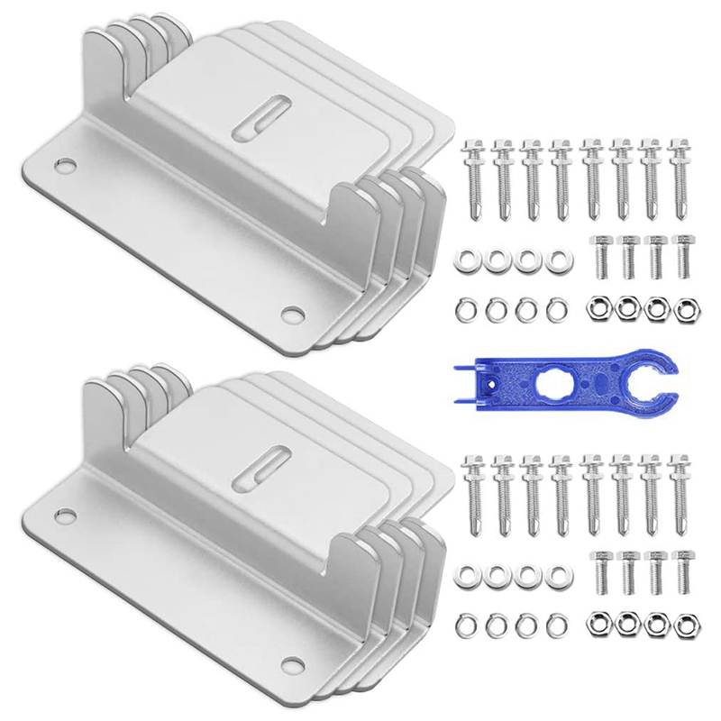 Buy 4Pcs/set Aluminum Solar Panel Mounting Brackets Fixing Tools Kit For RV Z Type At Affordable Prices - Free Shipping, Real Reviews With Photos - View #12