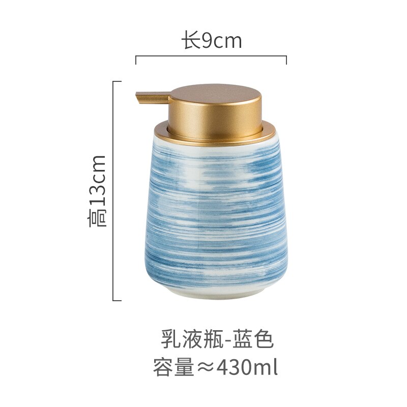 Painted Ceramic Mug Toothbrush Holder Mouth Cup Portable Soap Dispenser Lotion Bottle Wash Supplies Modern Bathroom Accessories