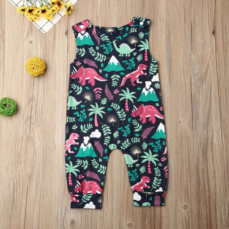 Baby Summer Clothing Newborn Baby Girl Boy Clothes Sleeveless Animal Romper Jumpsuit Overall Playsuits Casual Outfits