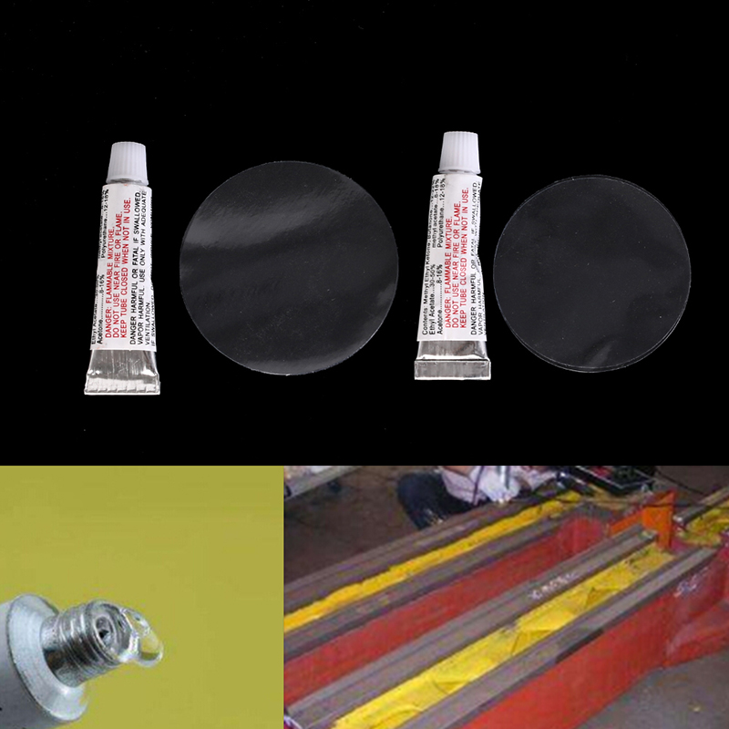 Kit De Réparation Pour Bateau Gonflable PVC - Colle, Patchs, Clé De Valve Et Seau De Rangement (patchs 10x15cm)
