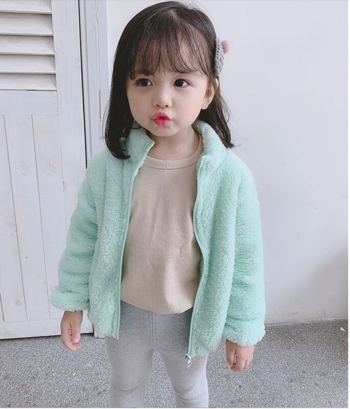 1pc Peuter Kids baby jongens meisjes fleece jacket winter warme jas