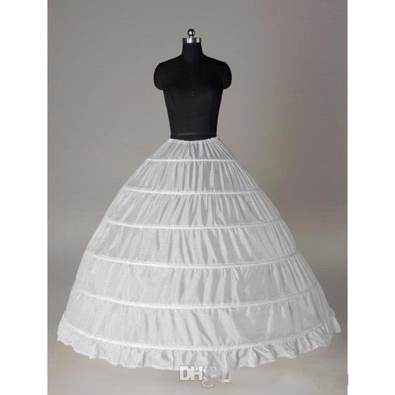 Ball Gown 6 Hoops Petticoat Wedding Slip Crinoline Bridal Underskirt Layes Slip 6 Hoop Skirt Crinoline For Quinceanera