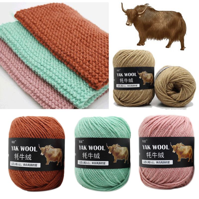 30 farver 100g kunstig yak uldtråd kamgarn garn håndstrikket hæklet medium tyk diy håndværk til tørklæde hat sweater