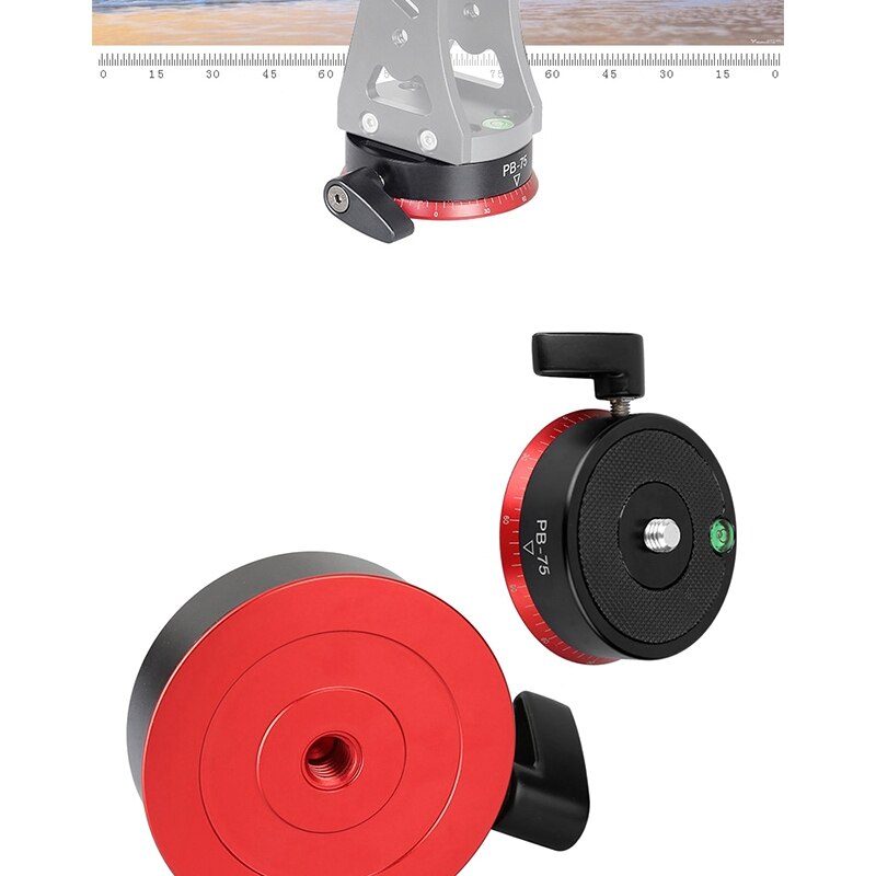 Aluminum Alloy Horizontal Rotating Head 360 Degree Panoramic Photography Head Tripod Accessories Maximum Load 6-10 Kg
