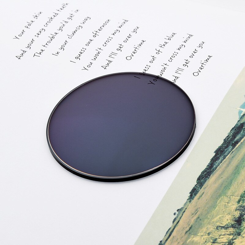 1.56 Index Photochromic Glass Anti Reflective Anti UV Anti Scratch Chameleon Transition Myopia Eye Glasses Optical Lenses: Gray