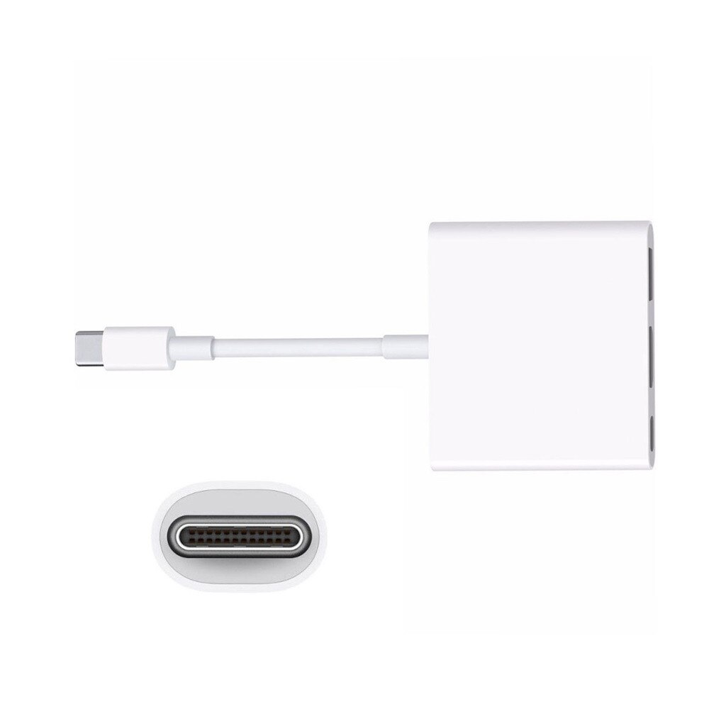 Ekte til eple usb-c digital av multiport adapter  mj1 k 2er/ a hdmi-kompatibel usb 3.1 type-c hannkontakt til vga / usb 3.0