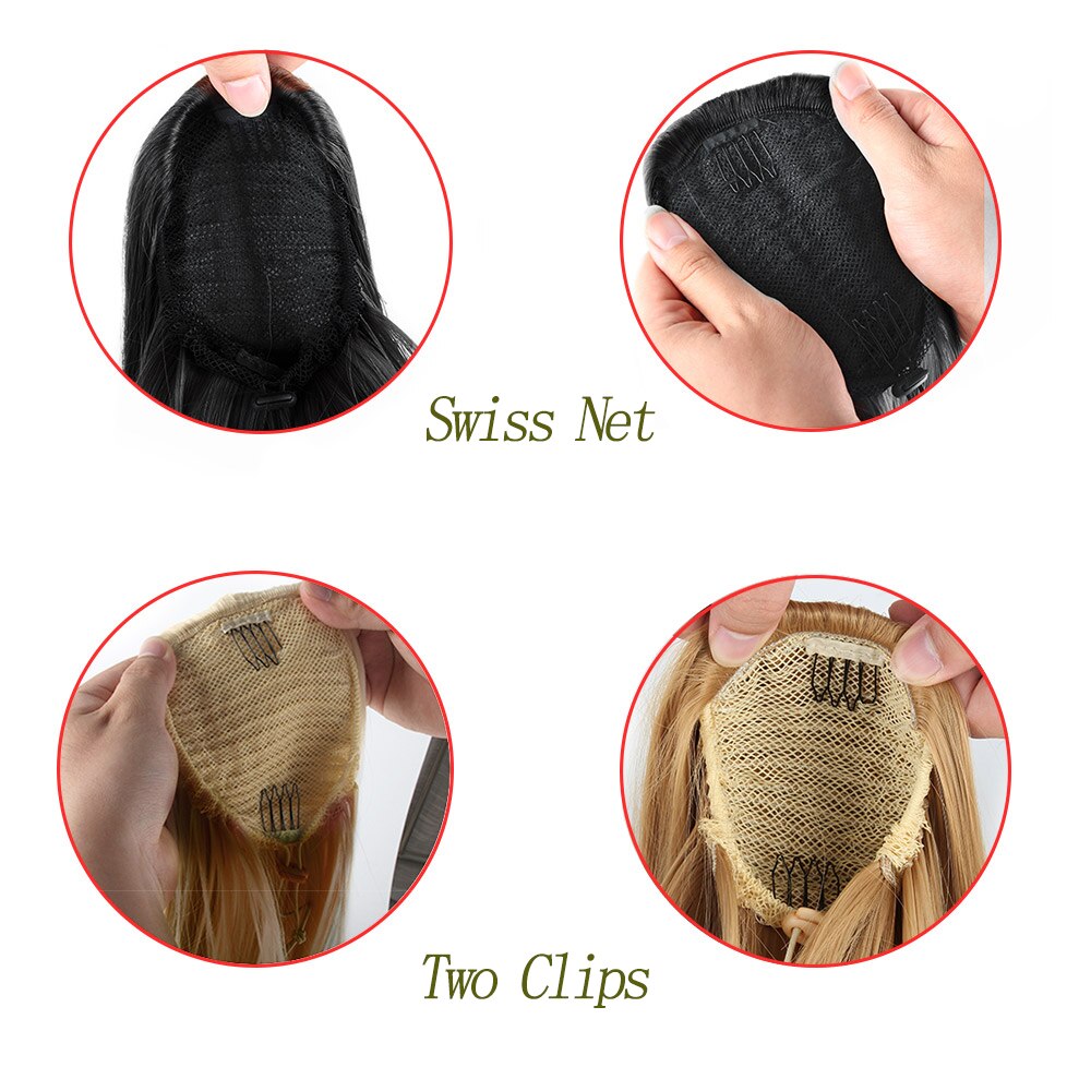 Straight Ponytail Synthtic Hair Extension Natural Color Drawstring Ponytail Soft Hair Bun Chignon Clip in Hair Tail For Women