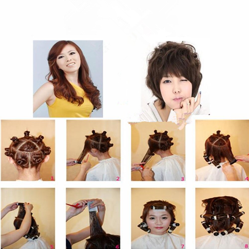 1 Set Haarverzorging Curler Roller Grote Grip Styling Roller Krulspelden Styling Thuisgebruik Haar Rollen Stijl Kappers Diy gereedschap