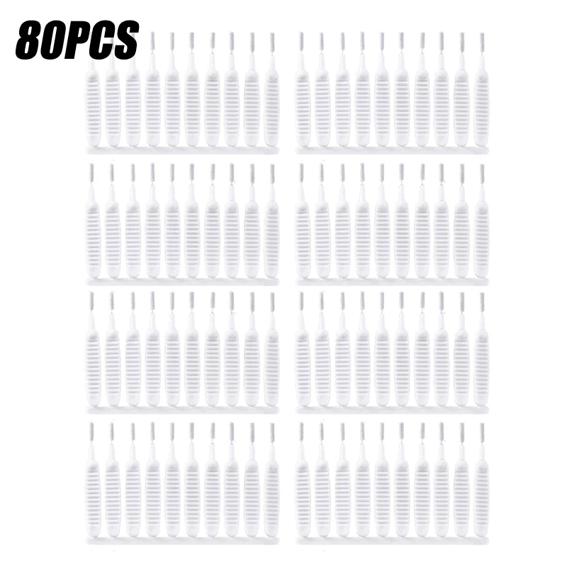 10-500 Uds cepillo de limpieza de ducha baño Micro cepillo de nailon boquilla herramientas de limpieza antibloqueo accesorios de baño: Negro