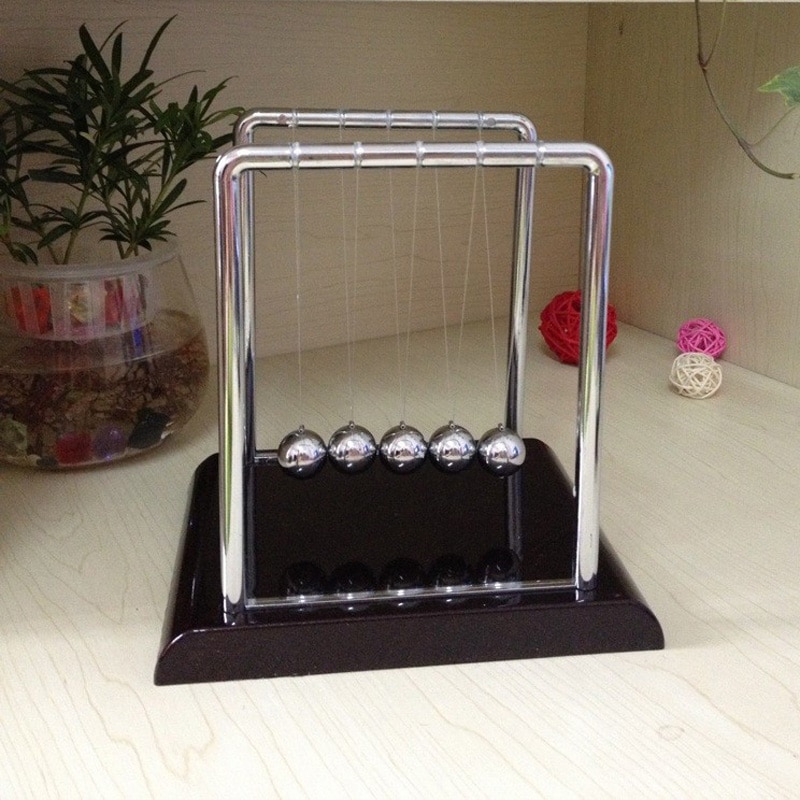 Tidlig sjov udvikling pædagogisk skrivebord legetøj newtons vugge stål balance kugle fysik videnskab pendul miniaturer
