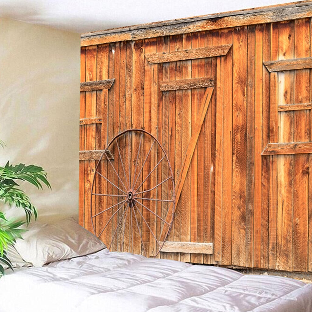 Waterproof Tapestry - Product Series 3D Picture Wall Hanging Decor 150x130cm Indoor Outdoor Pictures Mural Product Series: 3 Wheel Door 150x1