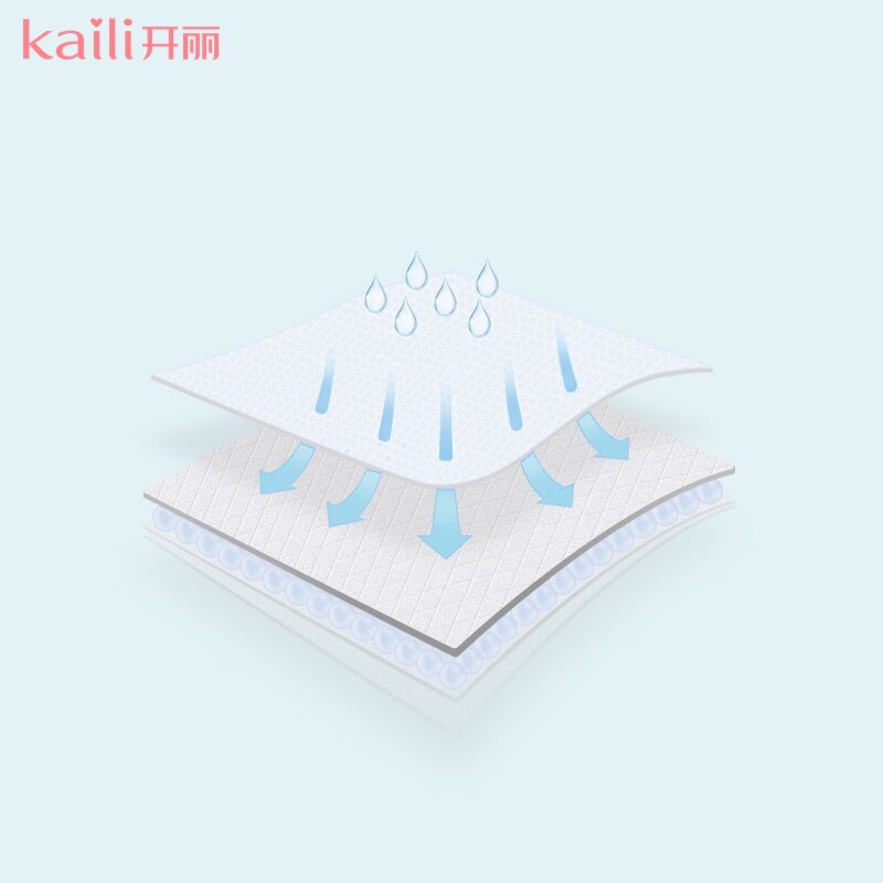 Kaili 100 bilder blöjfoder mjukt non-woven material isolerande blöjfilter urin omedelbar bytesdyna engångsbabyliner