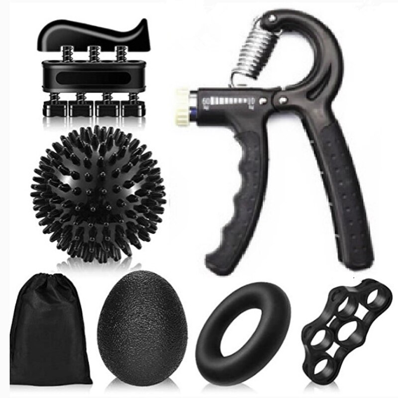 Silicone Finger Gripper Strength Resistance Trainer Hand Grip Wrist Yoga Stretcher Muscle Recovery Hand Rehabilitation Gym Tool: Beige