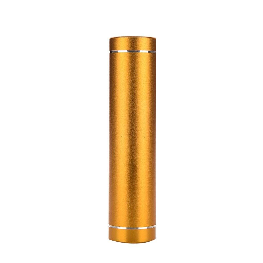 Mini Battery Bank Power Back Case Aluminum Cylindrical Cellphone 18650 Battery Backup Charger USB DIY Box Battery Storage Case: yellow