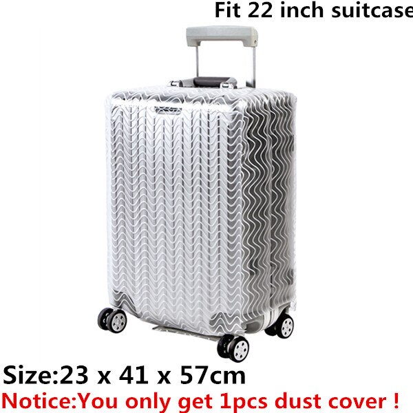 Couverture de poussière imperméable transparente de fraise 20-28 pouces couverture de protection de bagage de PVC accessoires de valise de voyage approvisionnement en produits
