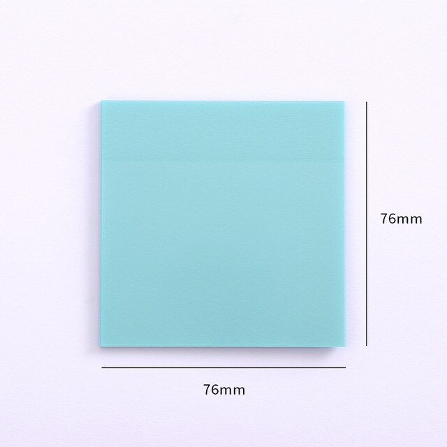 50sheets Stationery Transparent Post Notes with Strong Stickiness,Tearable Notes, Small Notebooks for Students,Notepads Memo Pad: Light blue 50sheets
