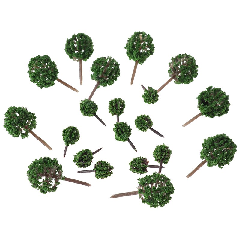 10 stk kugleformede blomstermodel træer blandet træmodel landskabstræer tog layout havelandskab miniature