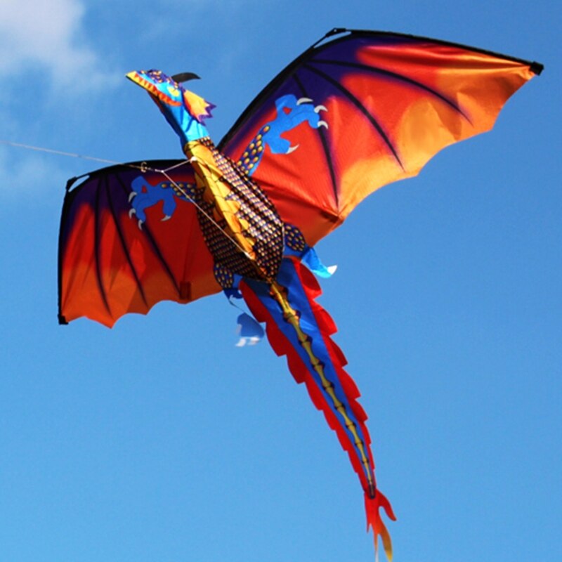 3D Dragon Kite Met Staart Vliegers Voor Volwassen Vliegers Vliegen Outdoor 100M Kite Lijn Outdoor
