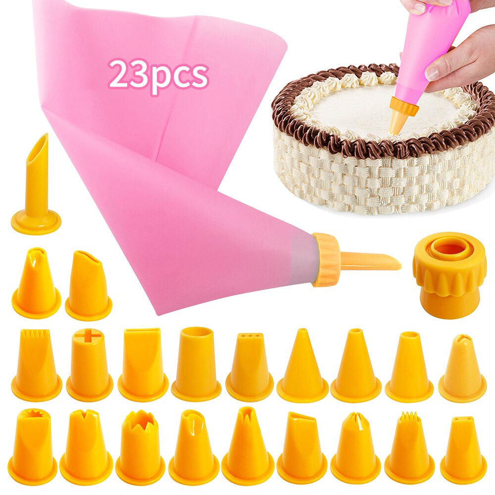164PCS/Set Multifunction Cake Turntable Set Cake Decorating Tools Kit Pastry Nozzle Fondant Tool Kitchen Dessert Baking Supplies: Dark Khaki
