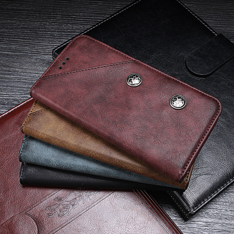 For Oukitel K7 Pro Case Luxury Retro Rivet Wallet Flip Leather Phone Case For Oukitel K7 Power Cover Coque Accessories