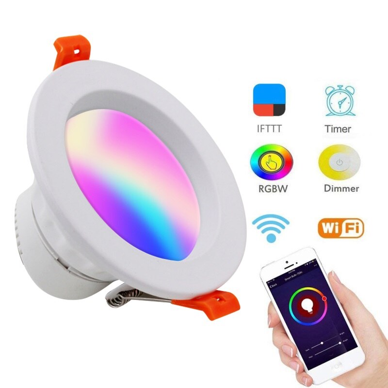 Smart Light Bulb LED Intelligence Smartphones Wi-Fi Long-range Control Integrated Embedded Down Light Home & Living Lamp