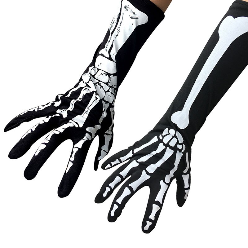 Halloween-Bluthandschuhe Weiß – Gruselige Cosplay-Handschuhe Für Partys & Kostüme, Einheitsgröße