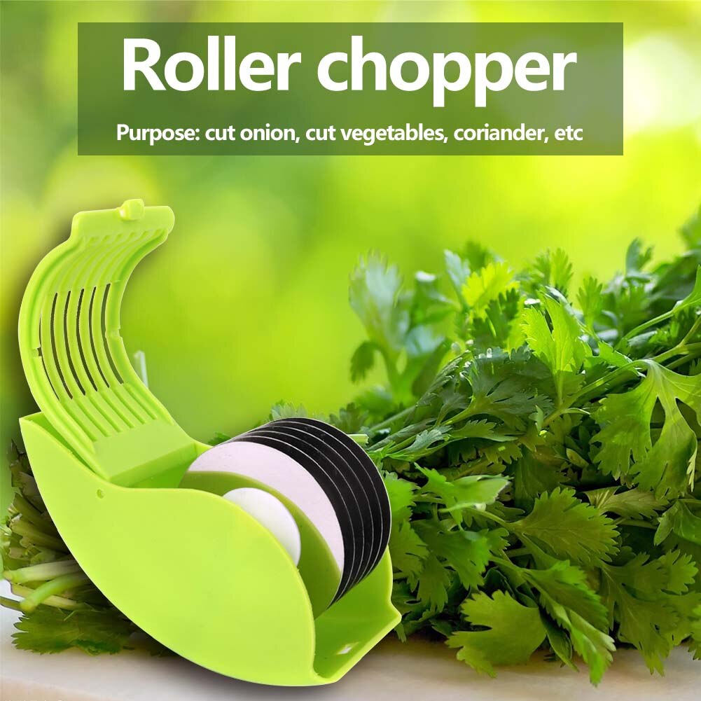 6 Wheels Stainless Steel Blade Onion Vegetable Chopper Roll Mincer Vegetable Slicer Kitchen Gadgets