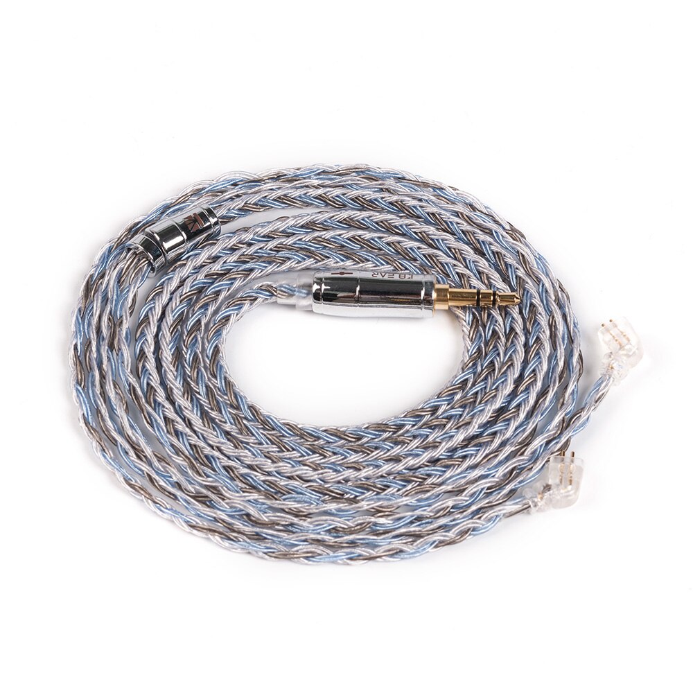 KBEAR 16 core Silver plated Cable 2.5/3.5/4.4mm Upgrade Cable With MMCX/2pin/QDC/TFZ Connector For ZS10/ZSN PRO F1 KB06 HI7: TFZ 3.5mm